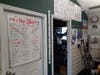 The board at New England Ski & Scuba depicts the end of the spring season.