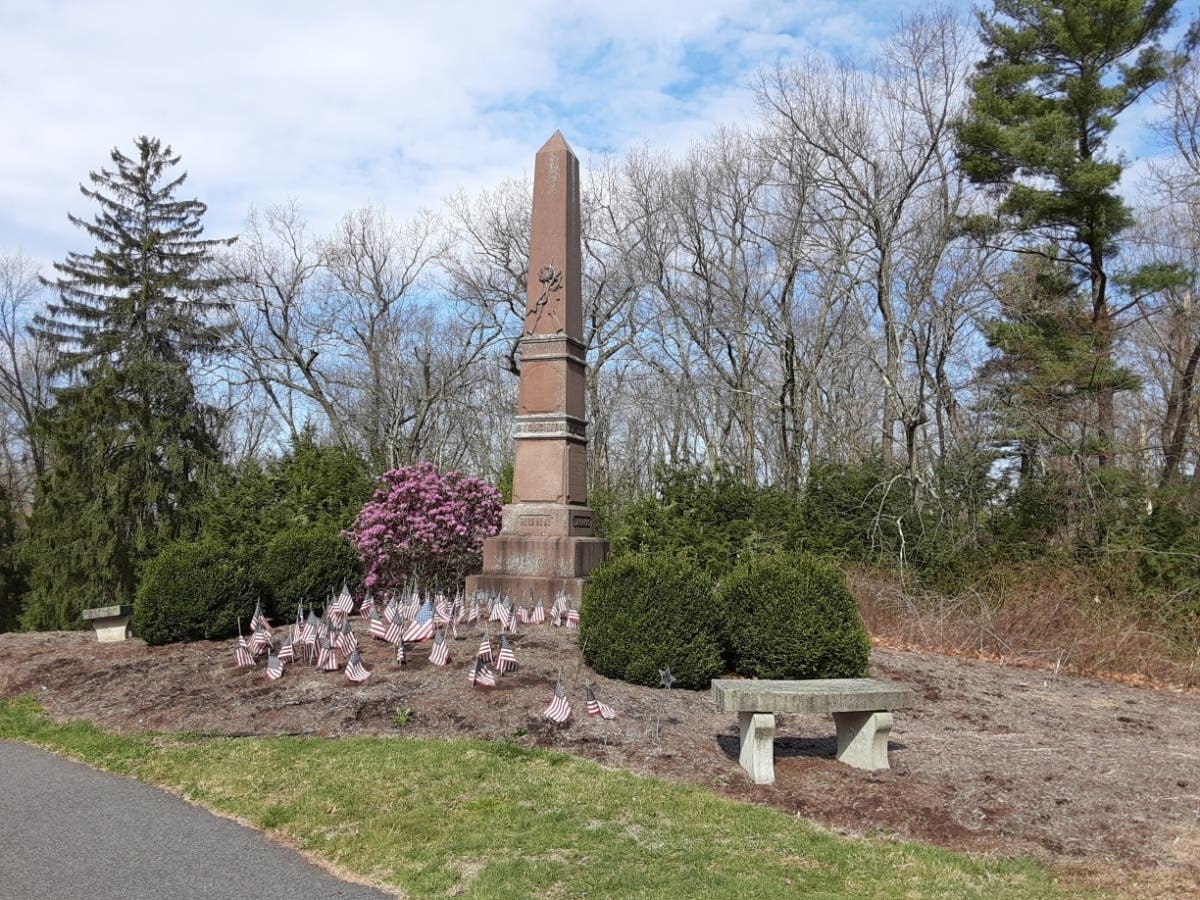 The Civil War monument in Vernon.