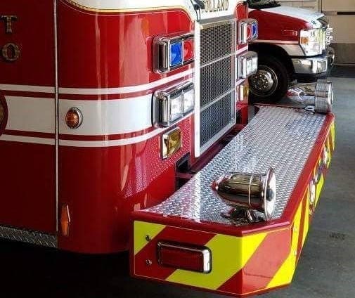 A homeowner was able to tackle most of a brush fire in Tolland Wednesday. 