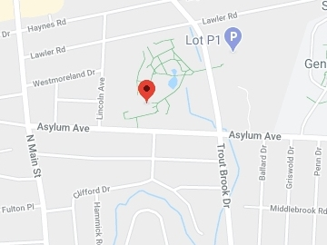 The area of "increased rodent activity" in West Hartford. 