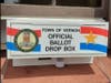 Vernon's absentee ballot box.