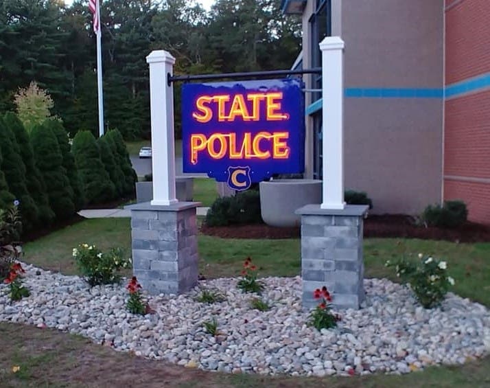 The state police Troop C barracks.