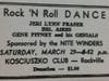 A ticket to a performance by Gene & The Genials in  Vernon.