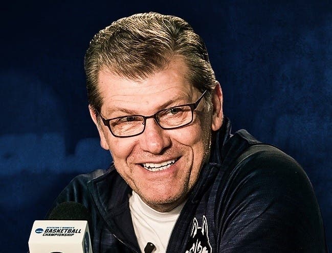 UConn women's basketball coach Geno Auriemma is in quarantine after a positive coronavirus test, officials said Monday. 