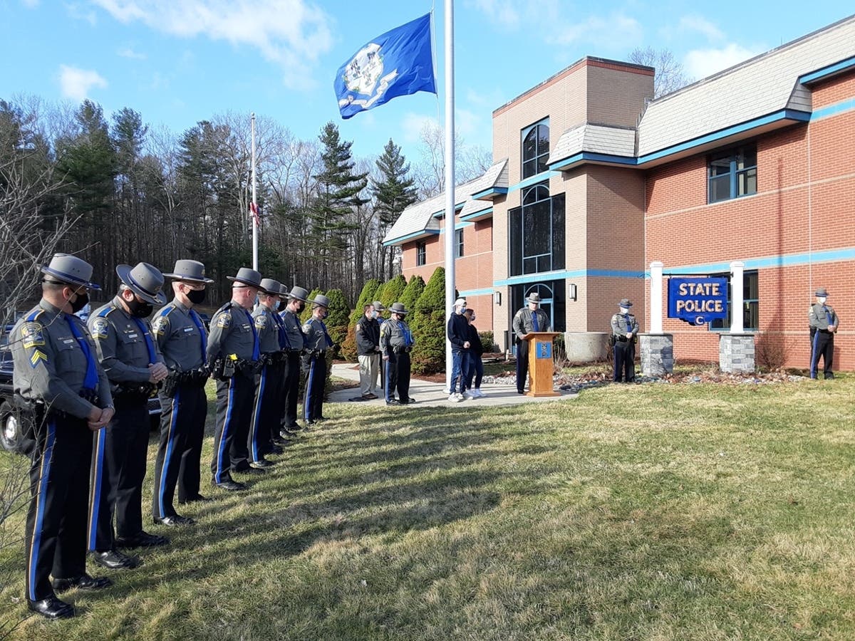 Monday's state police ceremony honoring fallen trooper Kevin Miller, who died in the line of duty three years ago.