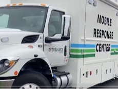 Eversource's Mobile Response Center led a convoy of vehicles to Louisiana Monday in the wake of Hurricane Ida. 