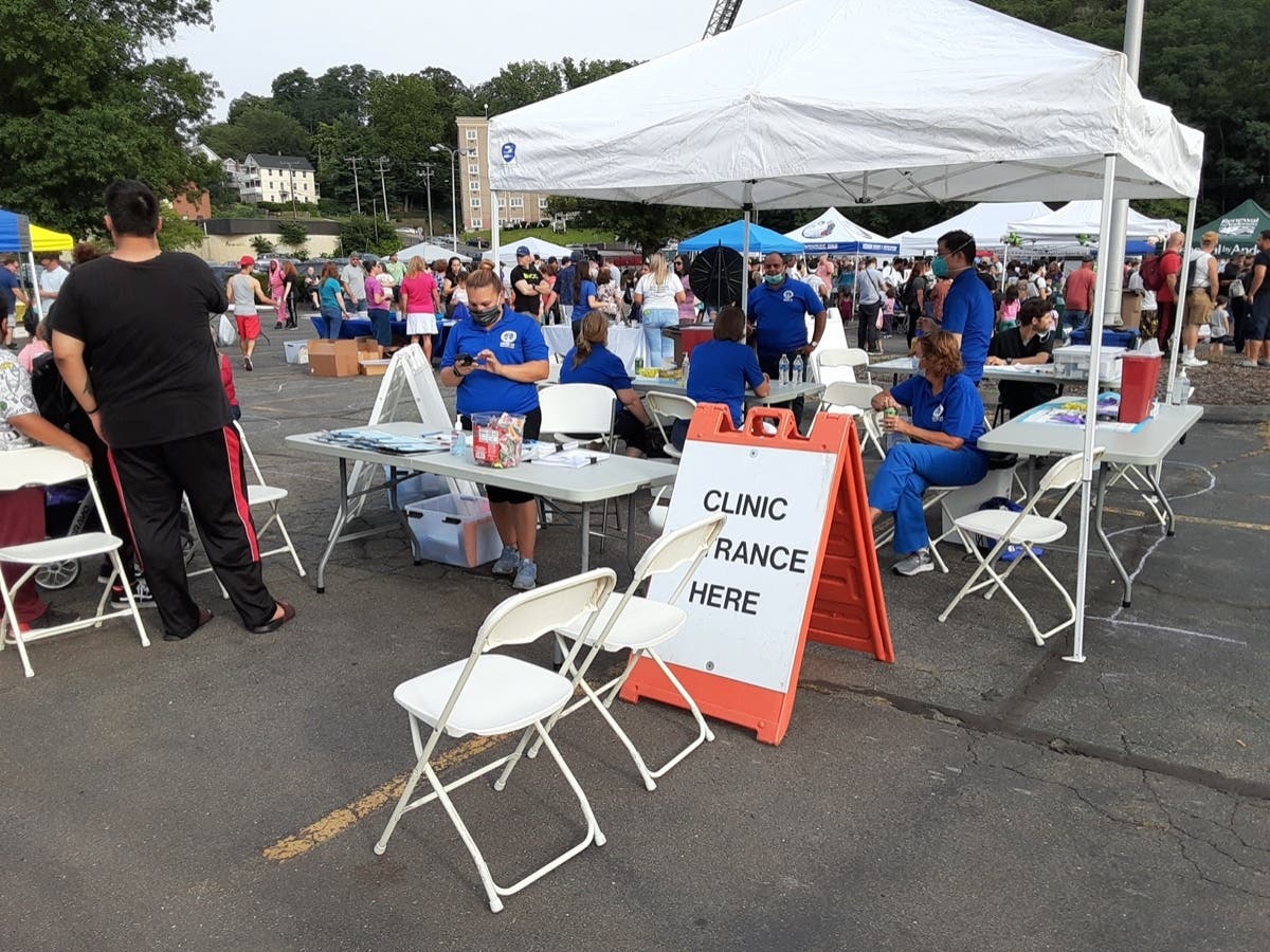 A Vernon vaccination clinic has been a common sight over the summer. 