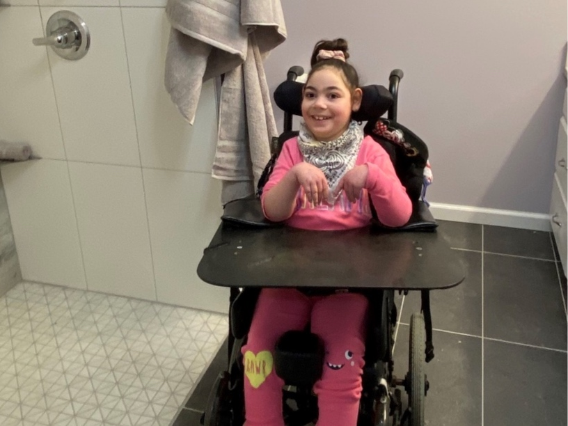 Make-A-Wish Connecticut recently granted 8-year-old Adelia Benitez’s wish to have a fully accessible shower.
