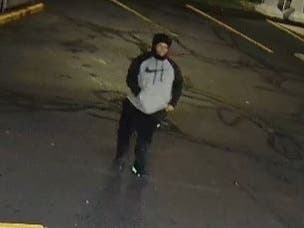 A surveillance image of a suspected carjacker in Southington. (SPD) 