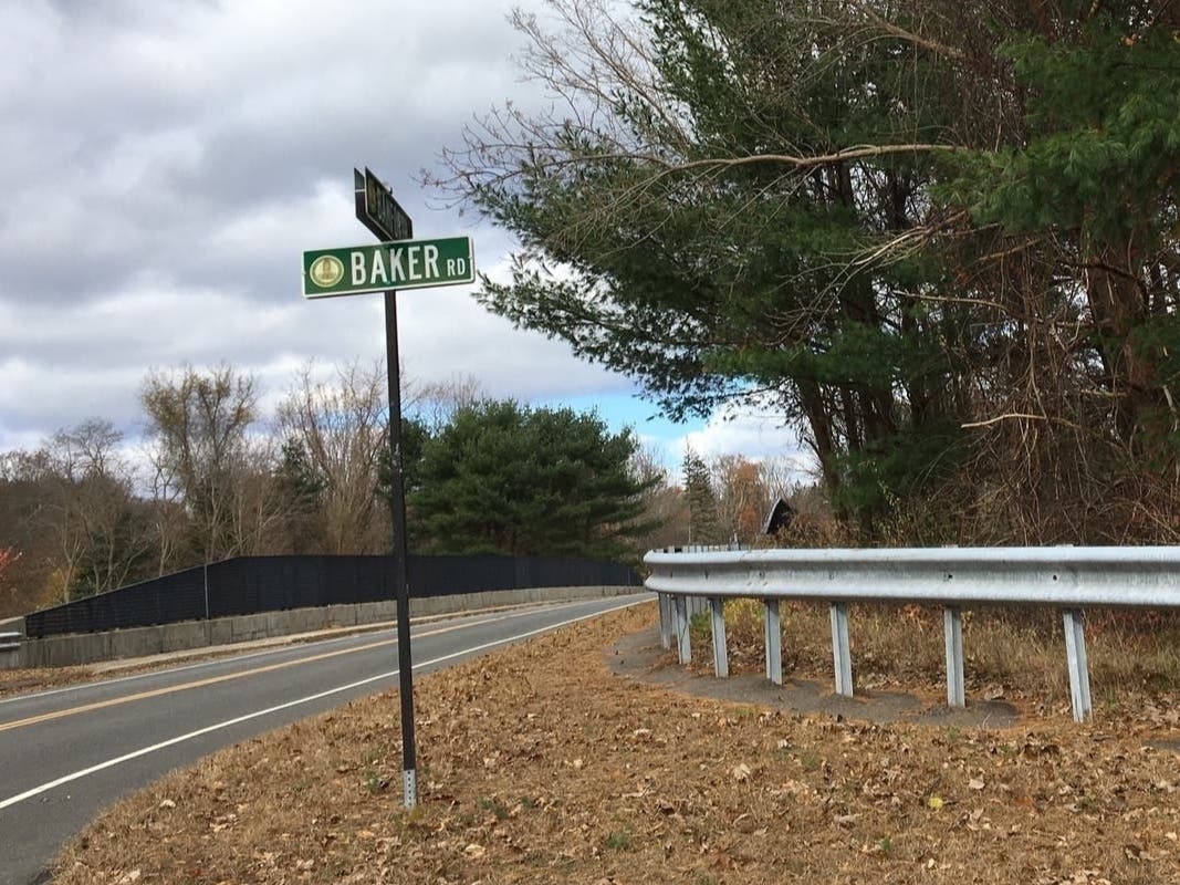 The scene of a three-car hit-and-run crash in Vernon Monday night. 