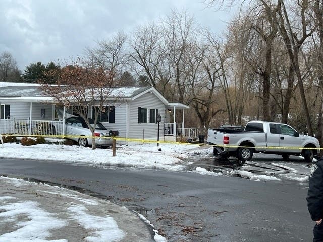 The crash after a theft in Southington Sunday. 