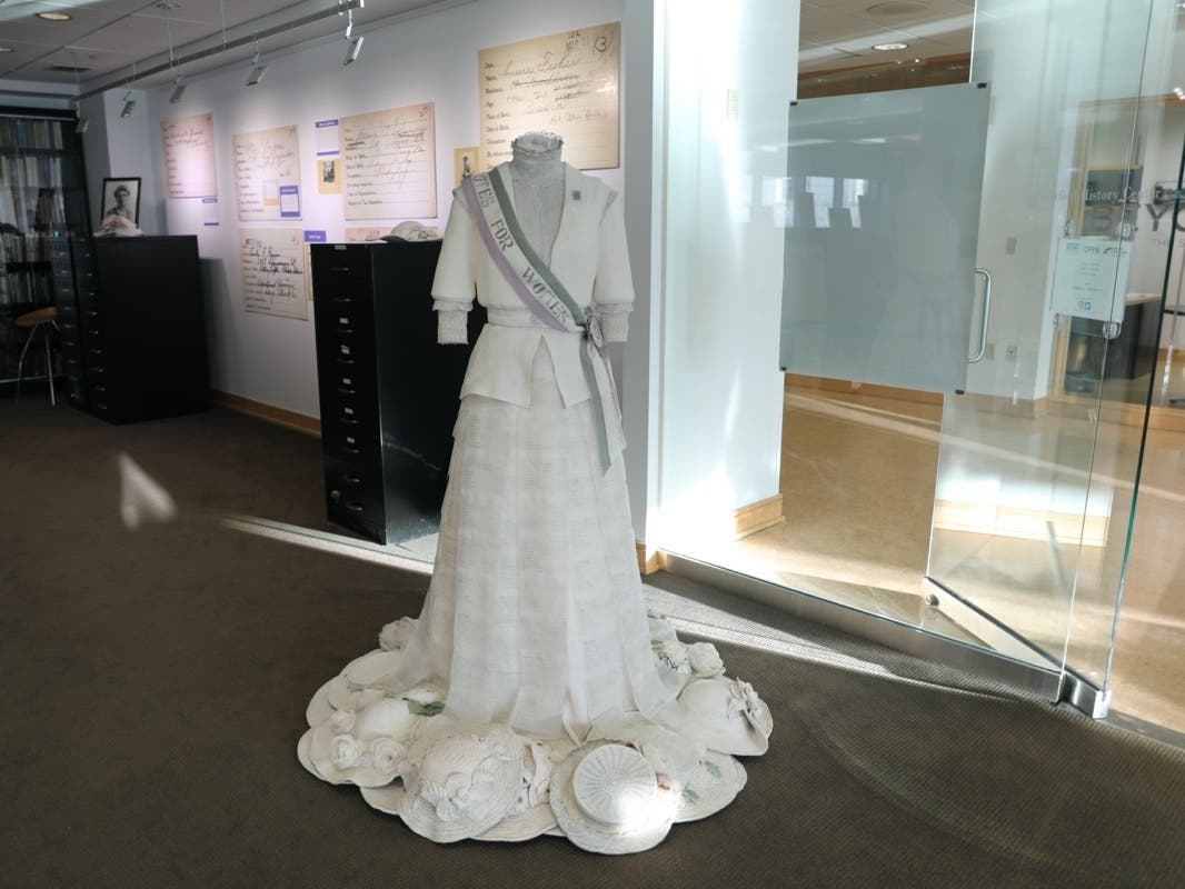 A suffragist sculpture has been created to celebrate the 100th anniversary of the Nineteenth Amendment.