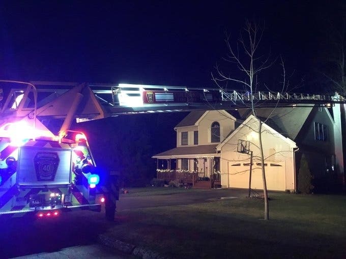 A chimney fire on Autumn Drive in Tolland was subdued quickly Wednesday night. 