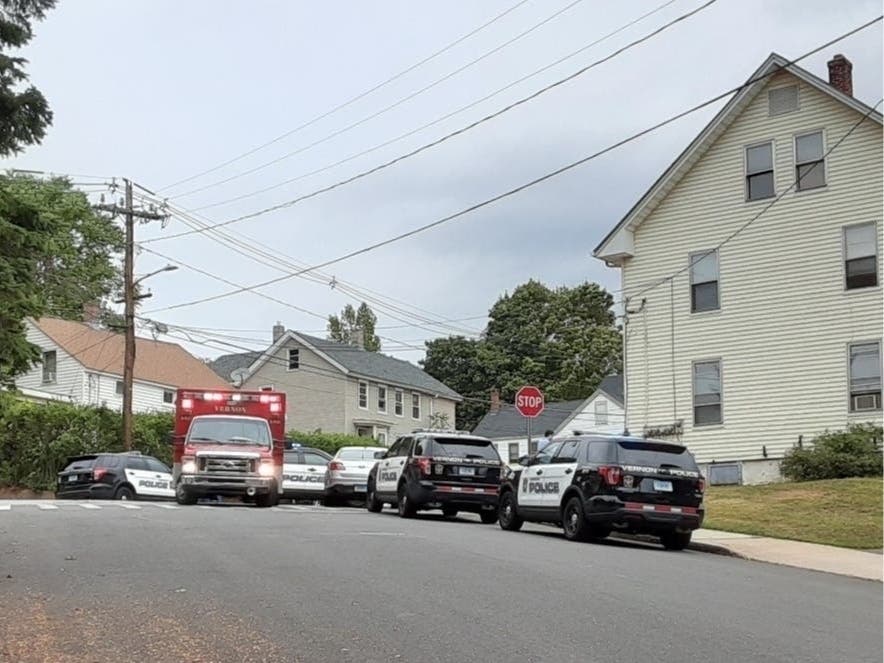 The scene of a 2020 shooting at Ward and Prospect streets in Vernon. 