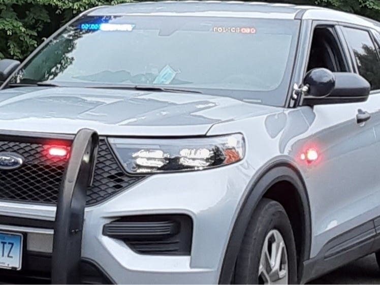 A van driver was charged with public indecency in Mansfield, state police said. 