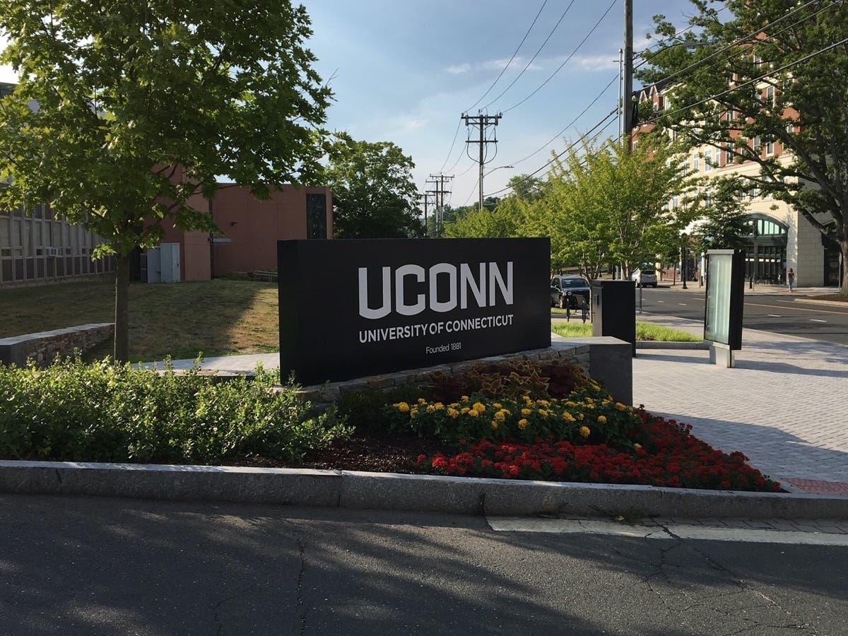 UConn President Radenka Maric interviewed Husky football coach Jim Mora in the "Worth Repeating" series. 