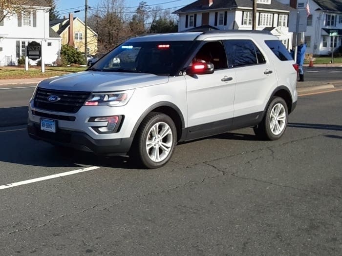 Manchester police said a gun was shot off Sunday in town. 