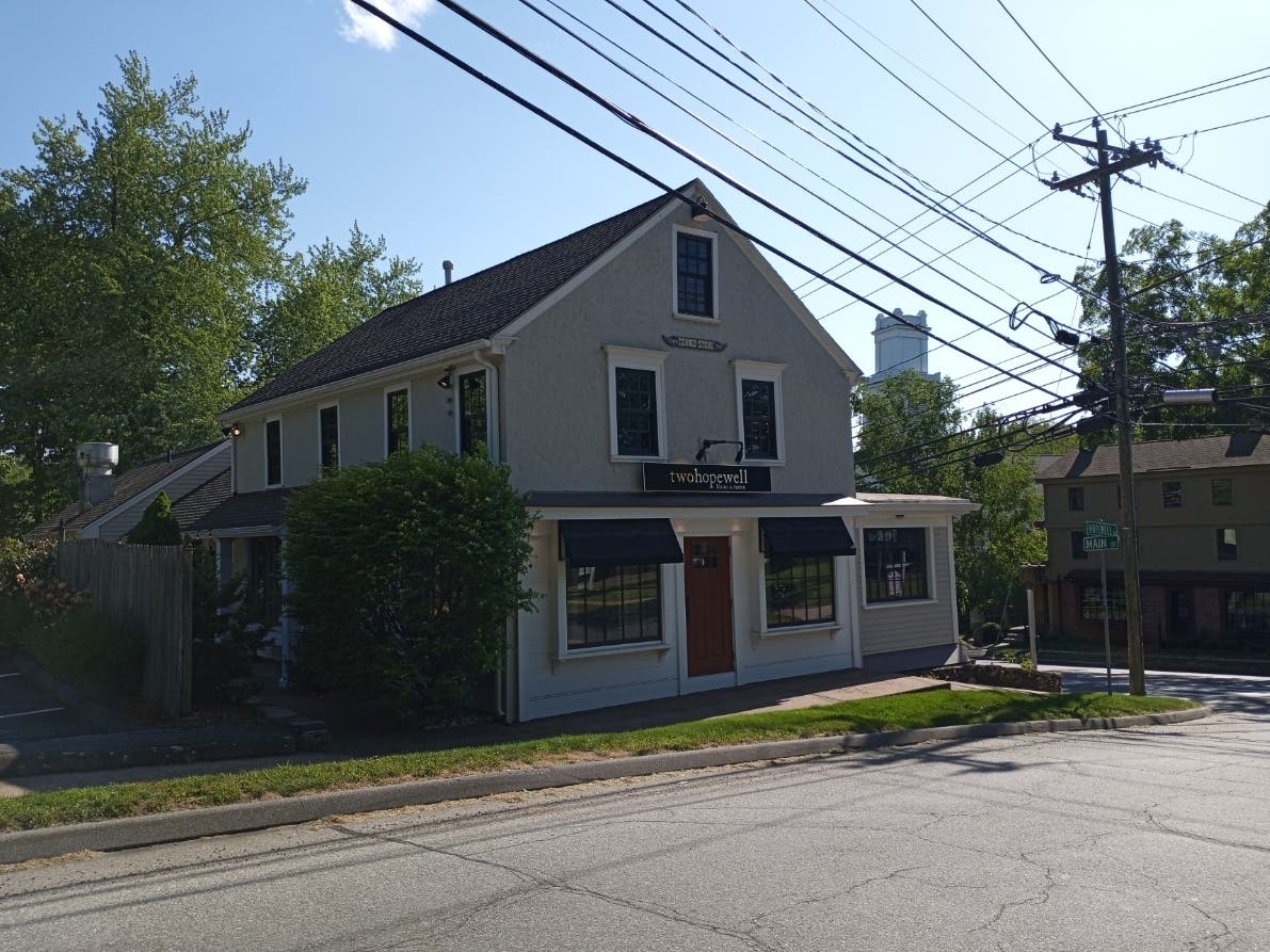 Twohopewell is a restaurant tucked into a nook in South Glastonbury. 