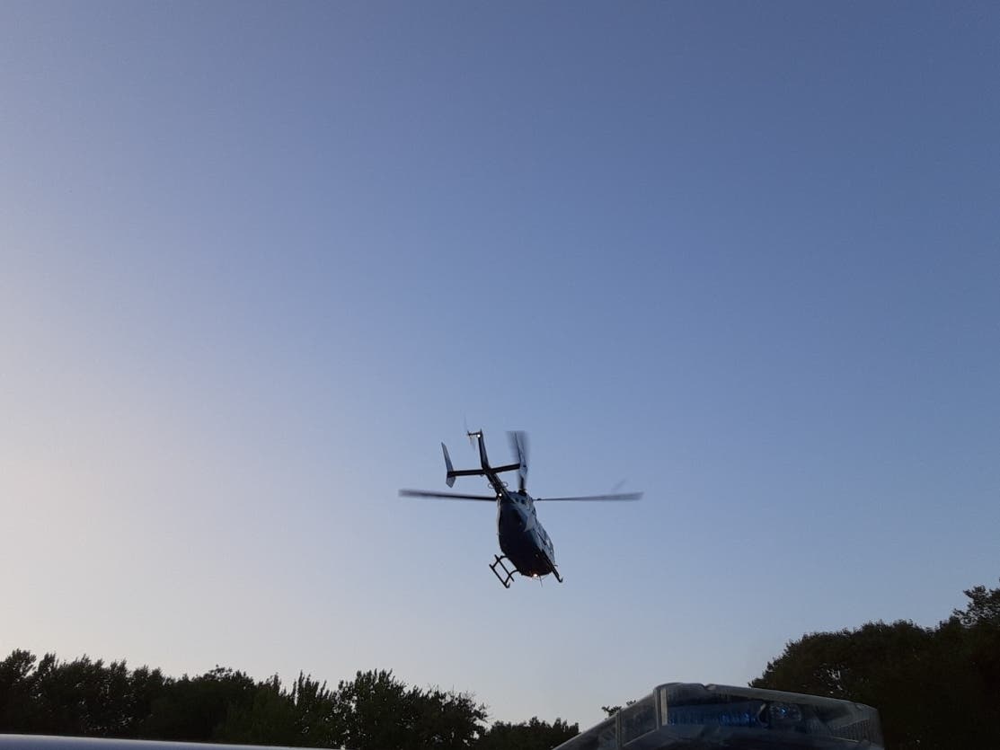 A cyclist was taken to an area hospital via Life Star helicopter after his bicycle collided with a pickup truck last week in Mansfield.  