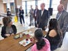 Vernon Superintendent of Schools Joseph Macary, right, shown with U.S. Rep Joe Courtney at a federal lunch promotion, has been named 2024 Connecticut Superintendent of the Year by his peers.  