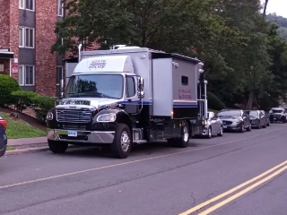 The state police major crimes unit executed a search warrant in Stafford Wednesday. 