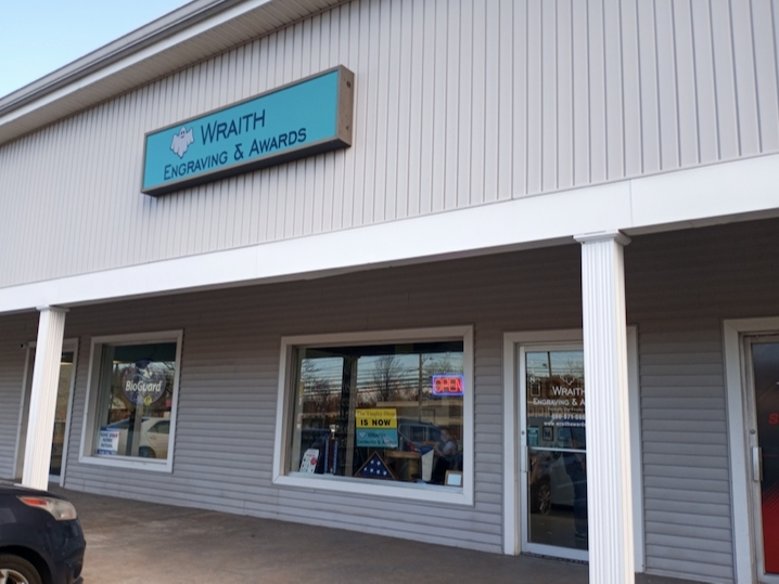 Wraith Engraving & Awards — formerly The Trophy Shop — is now at 538 Talcottville Road.