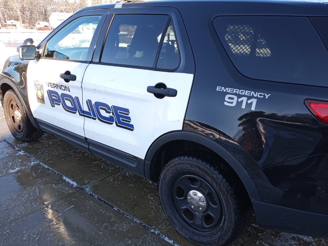 A tirade at a bank in Vernon resulted in an artrest, police said. 