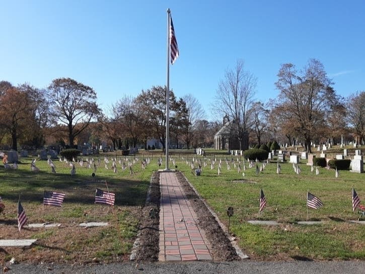 Lugg Memorial Field at Vernon's Grove Hill Cemetery, where a ceremony to honor fallen veterans takes place.