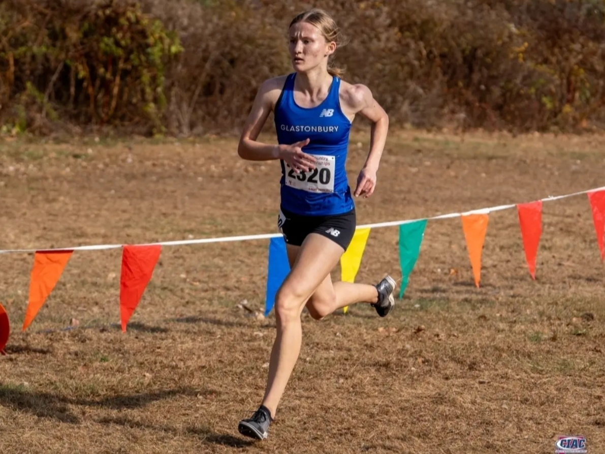 Brooke Strauss in action for Glastonbury High School.