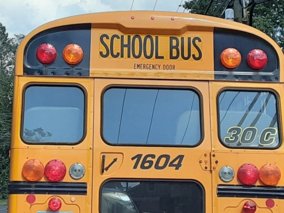 An oopsie by a school bus driver bus took out a pole in Tolland, state police said.