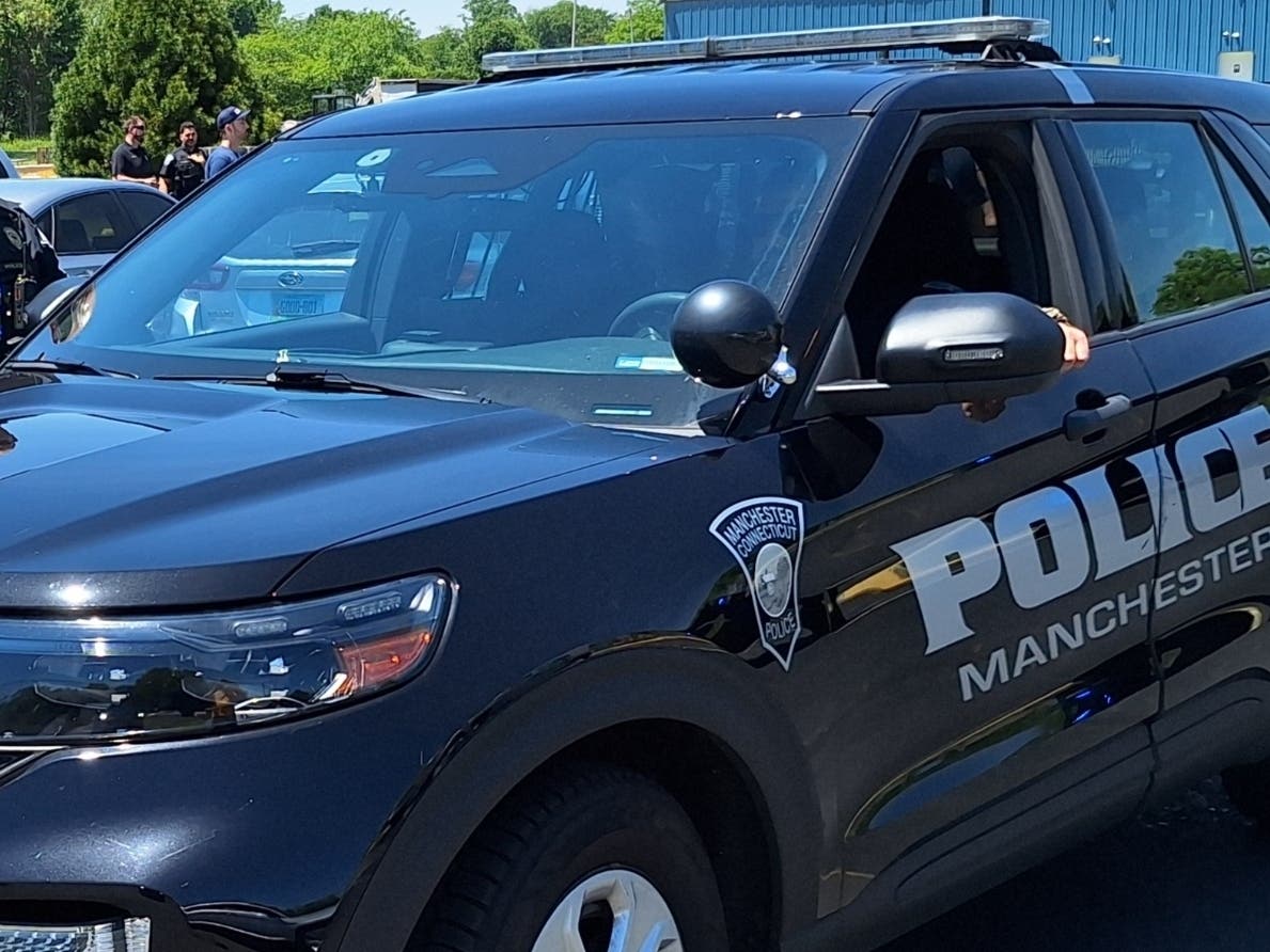 A moped collided with a vehicle in Manchester Thursday night and the crash left two seriously hurt, police said. 
