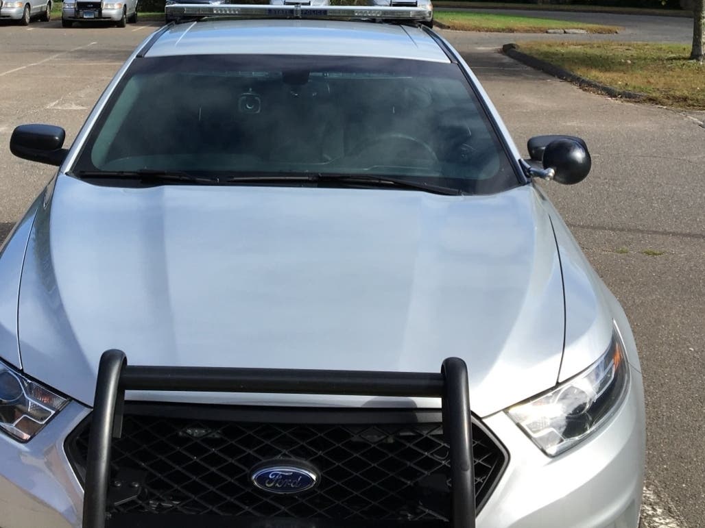 A state trooper nabbed a hit-and-run driver after a chase of more than seven miles on Interstate 84.