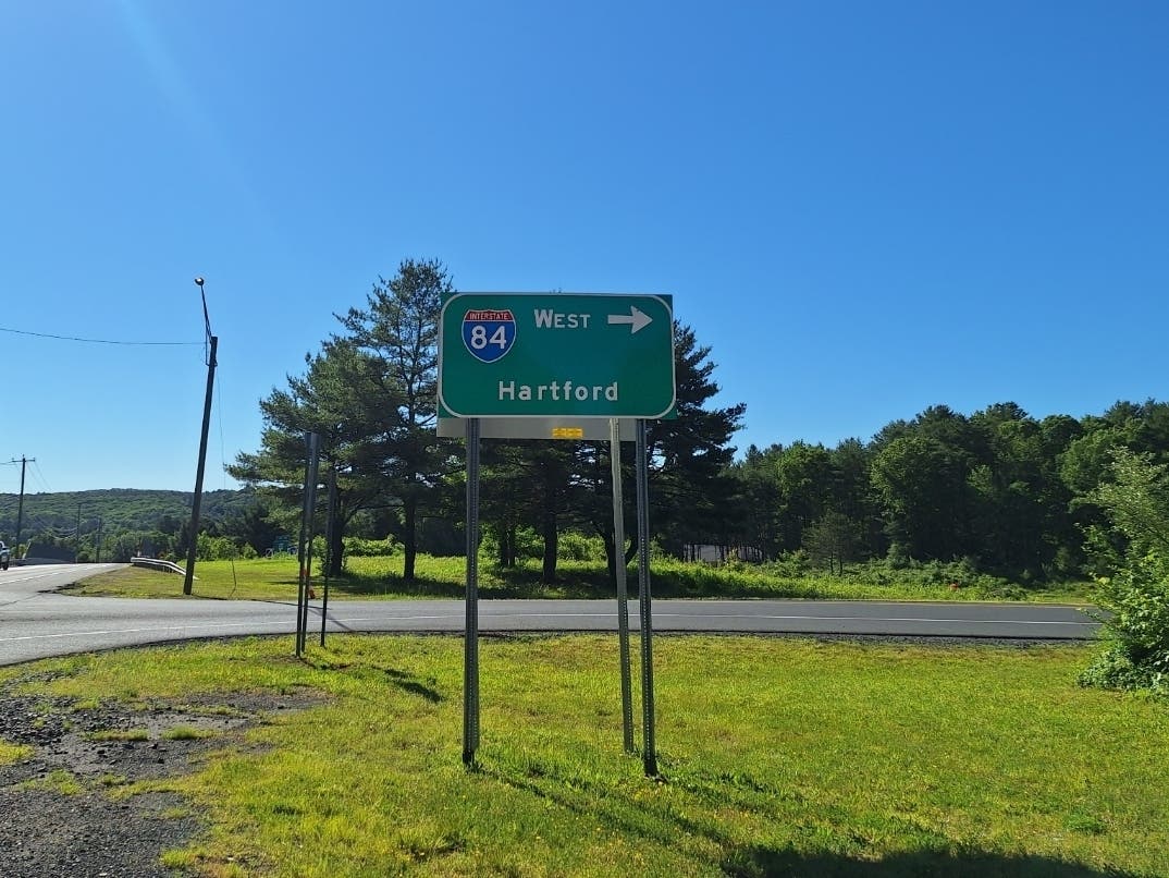 A dump truck was hit by an SUV on I-84 Wednesday night in Tolland in a crash that turned fatal, state police said.