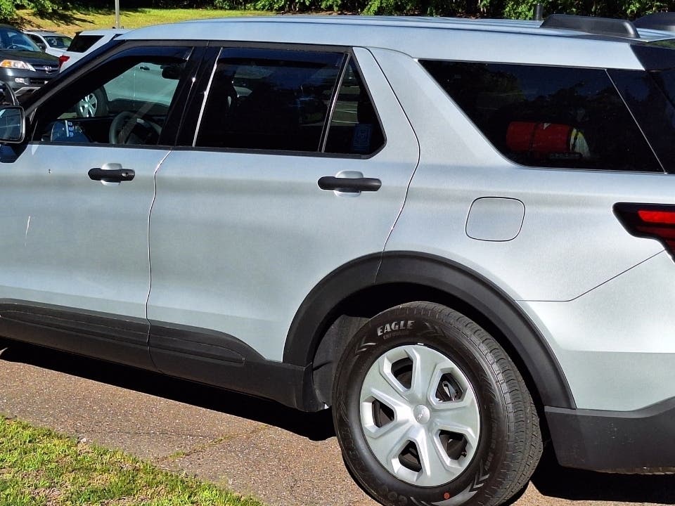 The offending vehicle in an East Brook Mall incident is being described a a dark-colored sport utility vehicle with Connecticut plates.