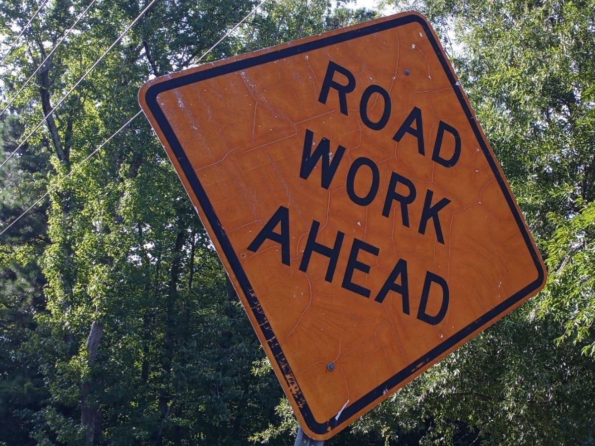 Road work is underway on Haynes Street in Manchester. 