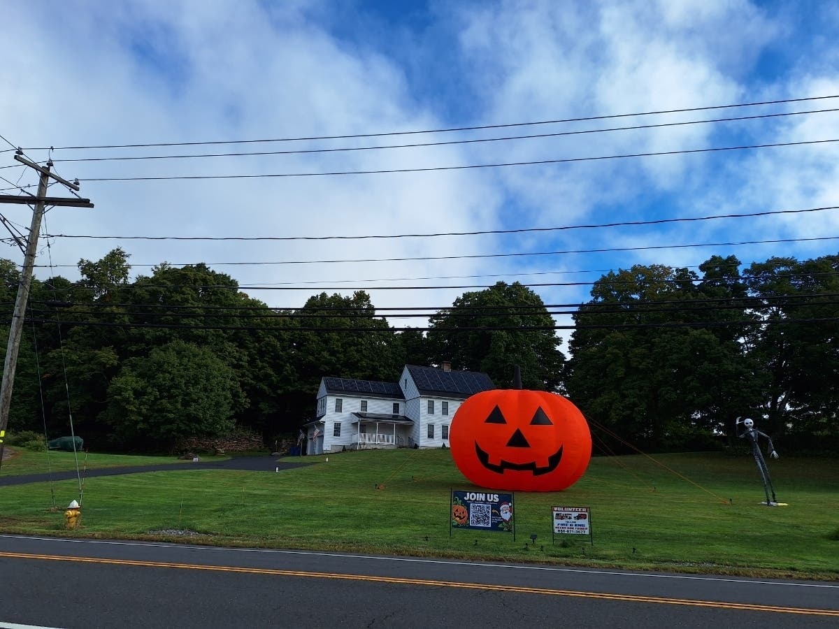 Tolland's Big Pumpkin was ready for visitors Monday.