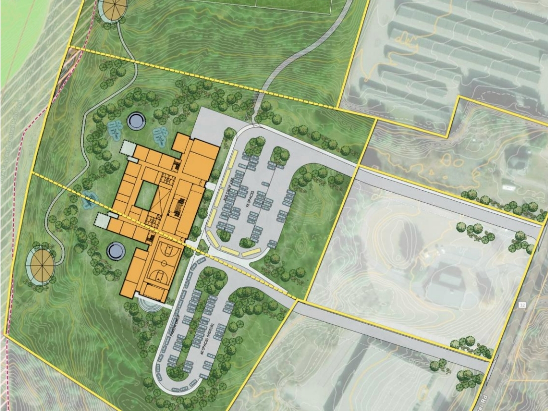 A conceptual drawing of a new education campus in Willington.