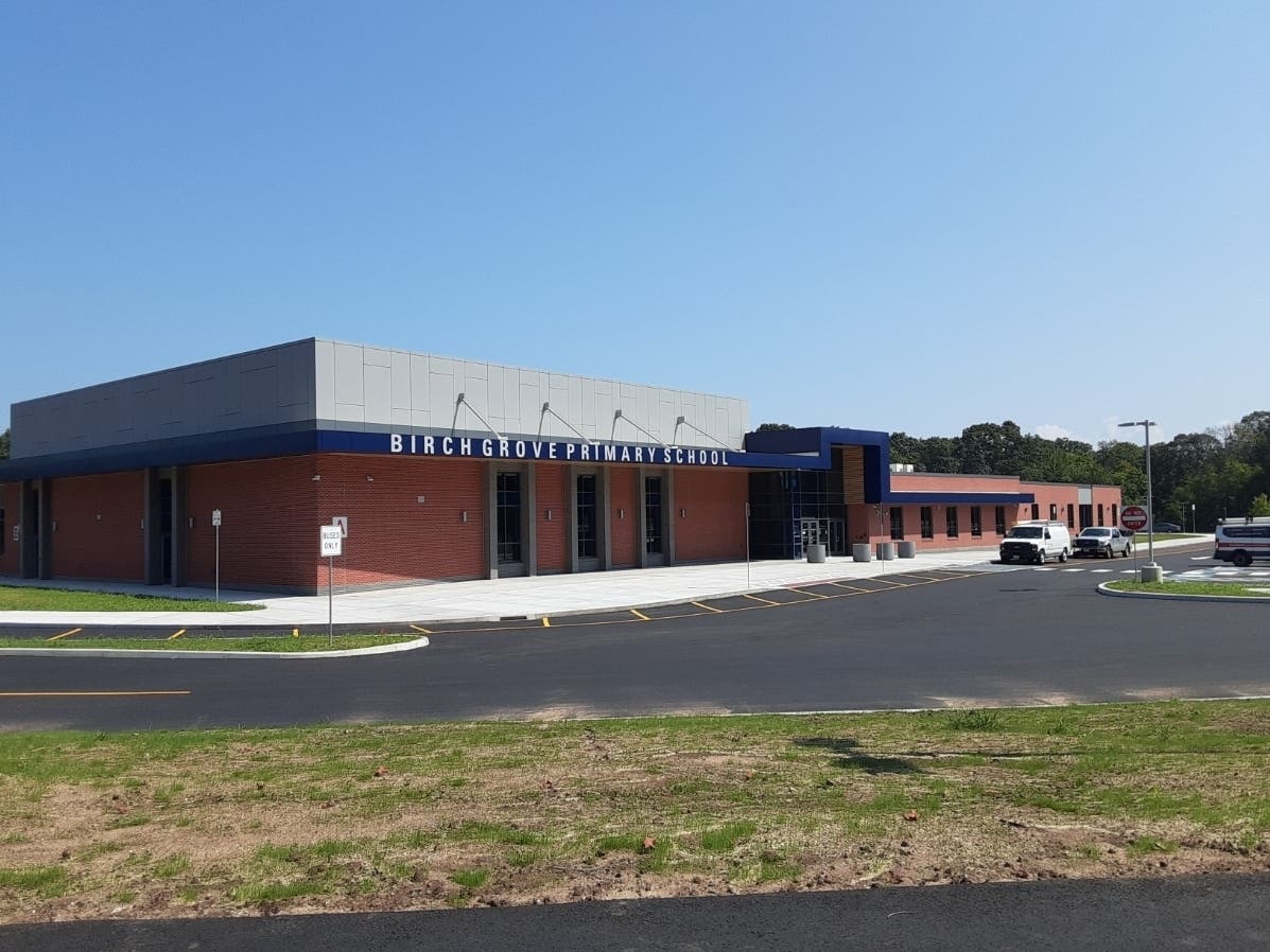 The "new" Birch Grove Primary School in Tolland, a day before it opened for the 2021-22 academic year.