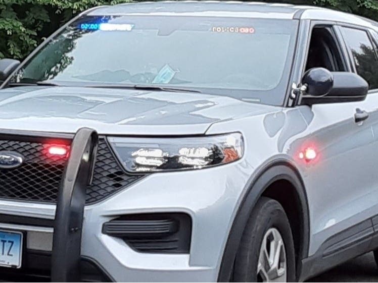 A vehicle was hit twice during a sequence on Interstate 84 last week, state police said.