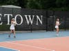 Girls doubles runners-up Anna Lang and Claire Langille of Daniel Hand.