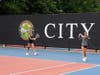 Girls doubles champions Devon and Taylor Yaghmaie of Stamford High School.