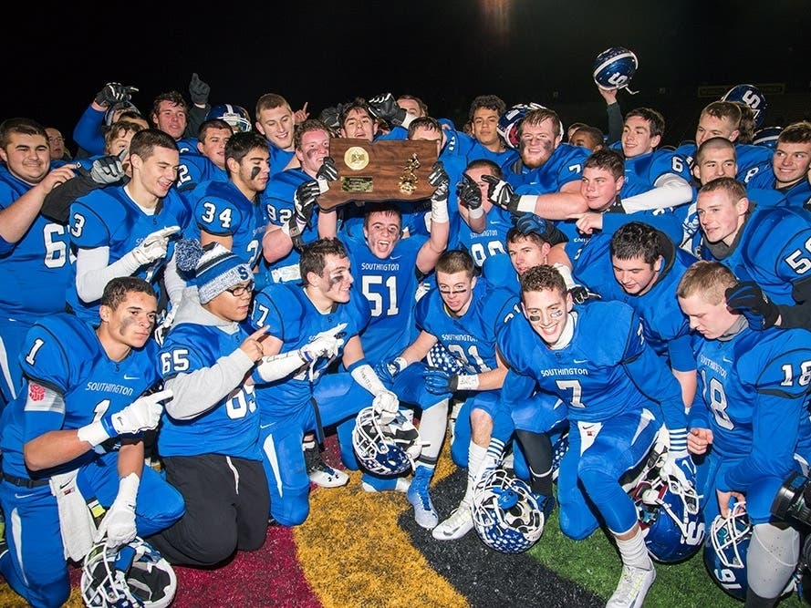 Southington captured the 2014 Class LL large school football title.