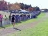 Robbie Cozean of Xavier heads up the final hill toward the finish line, with his nearest challenger in Class L 39 seconds behind.