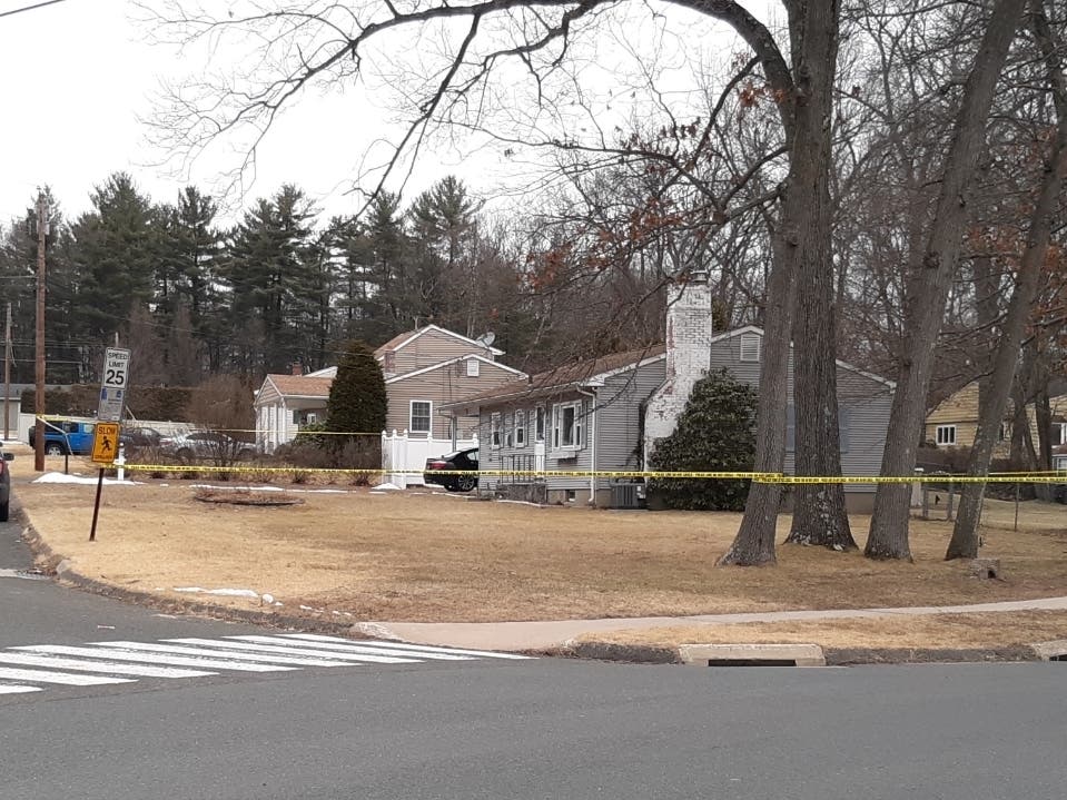 Police are at the scene where a newborn baby was found dead in Enfield.