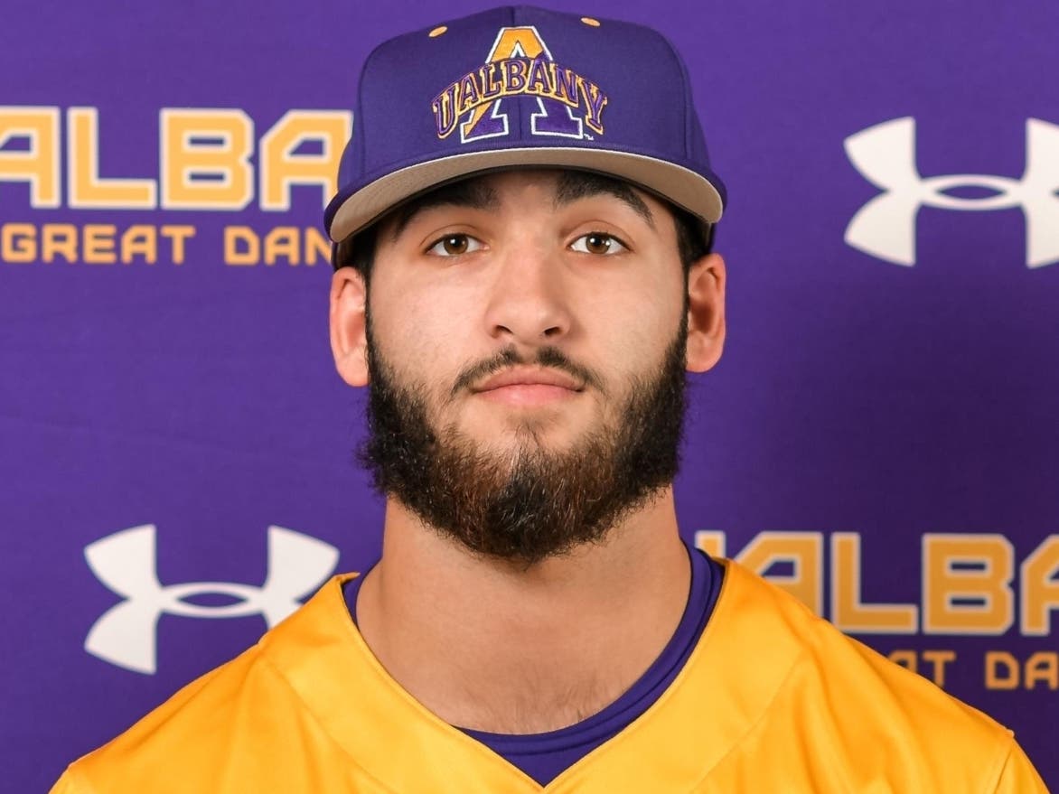 University of Albany pitcher Kyle Menaker of Enfield has signed to pitch for the New Britain Bees this summer.