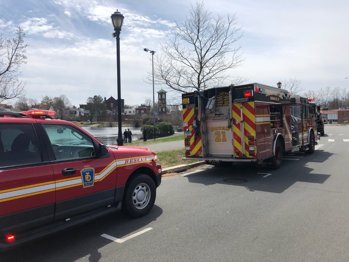 A man was rescued from Freshwater Pond early Tuesday afternoon by Thompsonville firefighters.