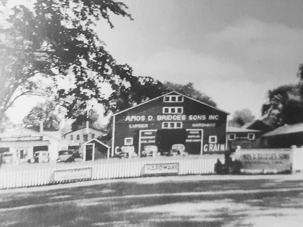 The former Bridge's lumber yard on Main Street in Hazardville (now Hazard Ave.).