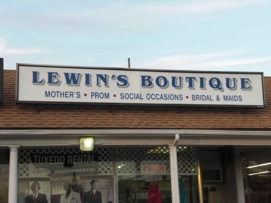 A longtime formal wear shop which was located in the Scitico Plaza in Enfield.