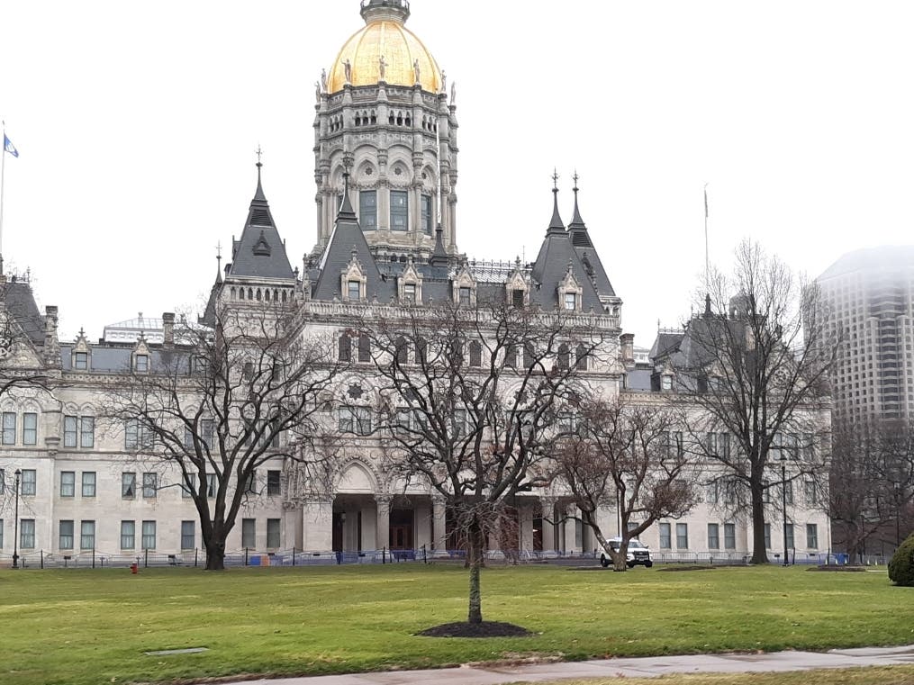 Roads to the Connecticut Capitol were barricaded amid FBI warnings of armed demonstrations against President-elect Joe Biden’s inauguration.