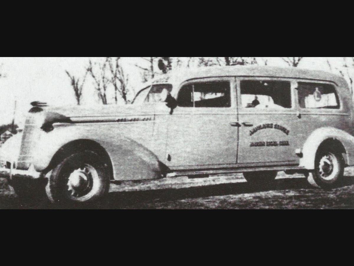 The first ambulance purchased for the town of Windsor Locks during World War II.